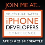 Join me at Voices that Matter iPhone Developers Conference